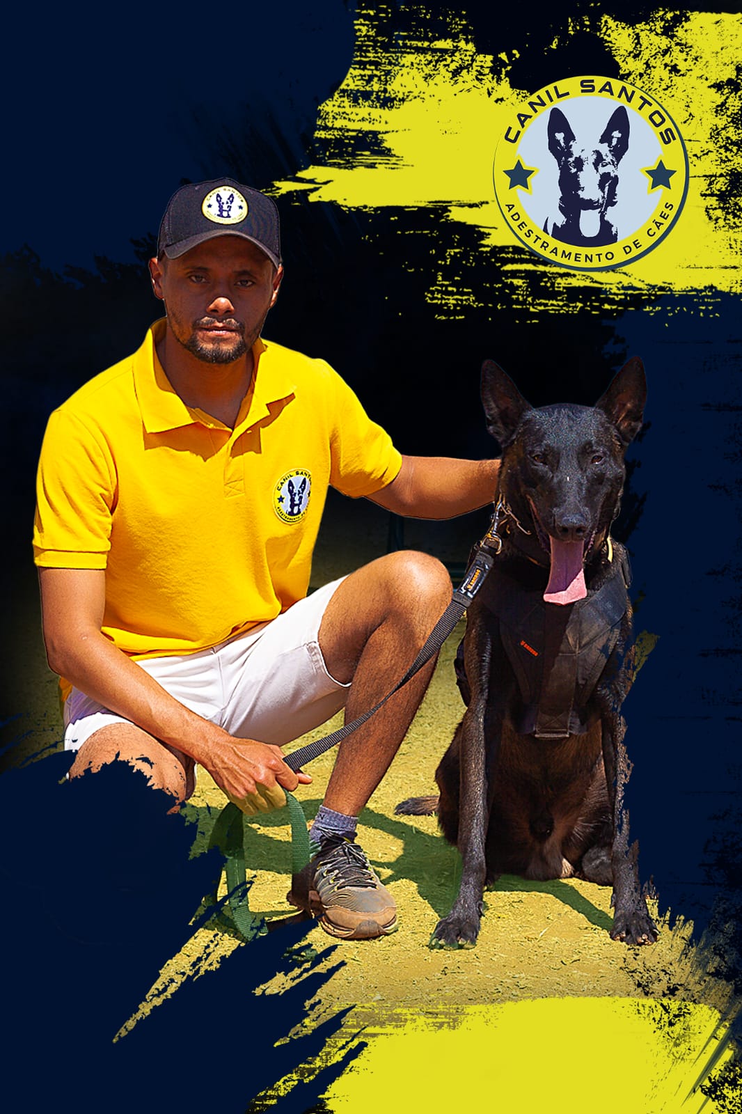 Cão de trabalho com condutor do Canil Del Santos